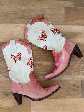 Vintage Sancho Butterfly Cowboy Boots